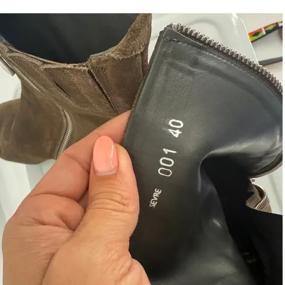 Officine Creative Sevre Taupe Brown Ankle Boots Sz 10 / 40
